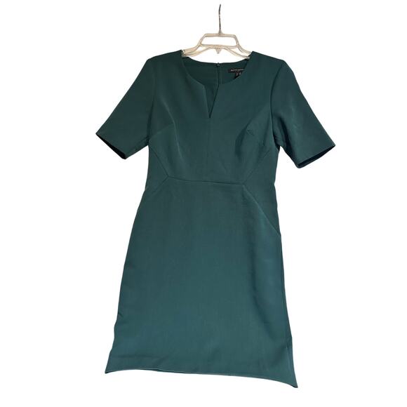 Banana Republic Sheath Dress Women's 8P Green Short Sleeve Career Preppy Chic - Picture 4 of 7